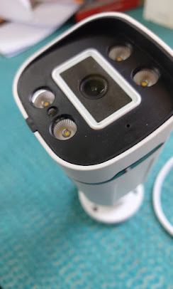 Bullet Camera Lens Closeup